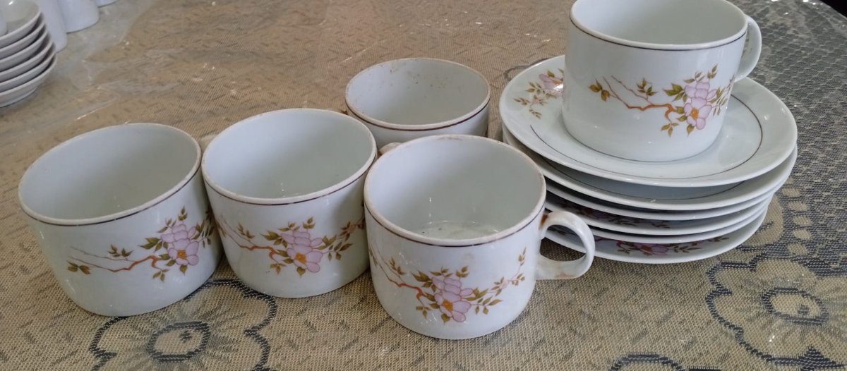 🌹☕ HERMOSO JUEGO DE CAFÉ DE PORCELANA CHINA – 11 PIEZAS ☕🌹