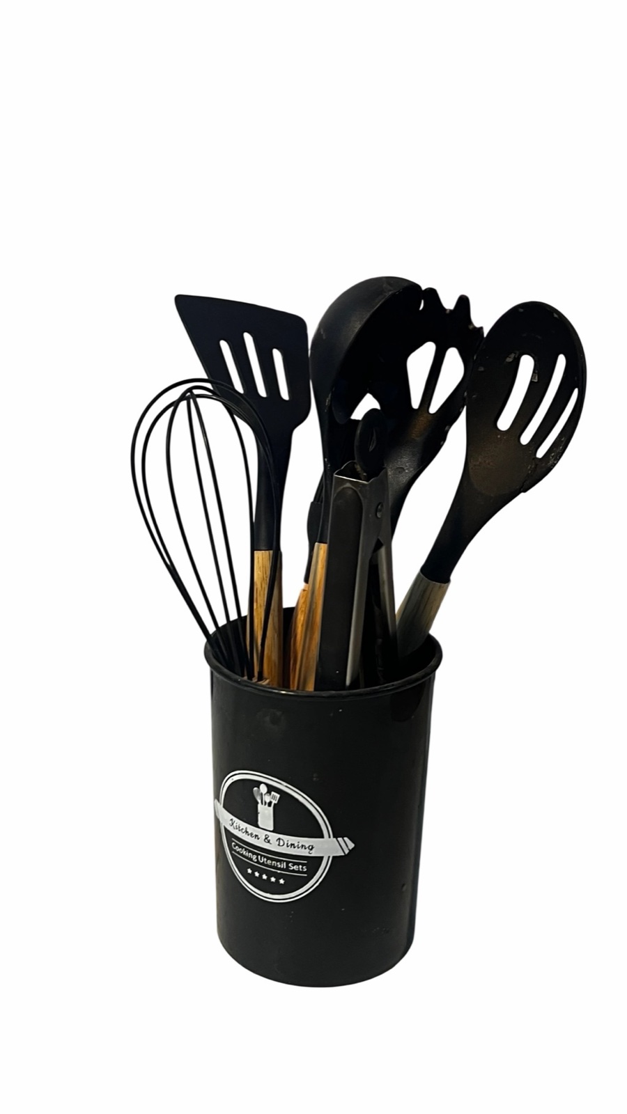 Set de utensilios de cocina con soporte