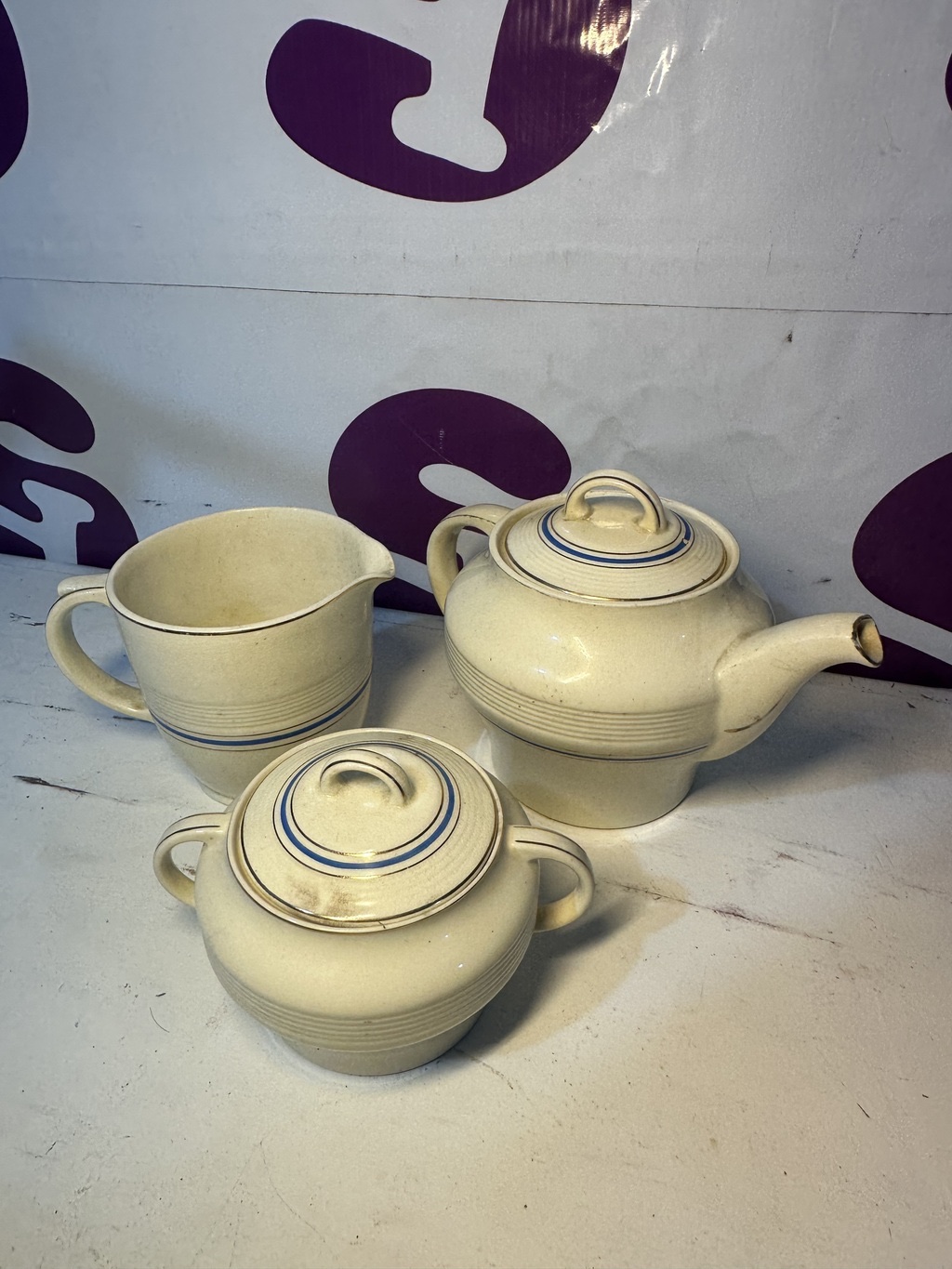 Juego de té de cerámica vintage