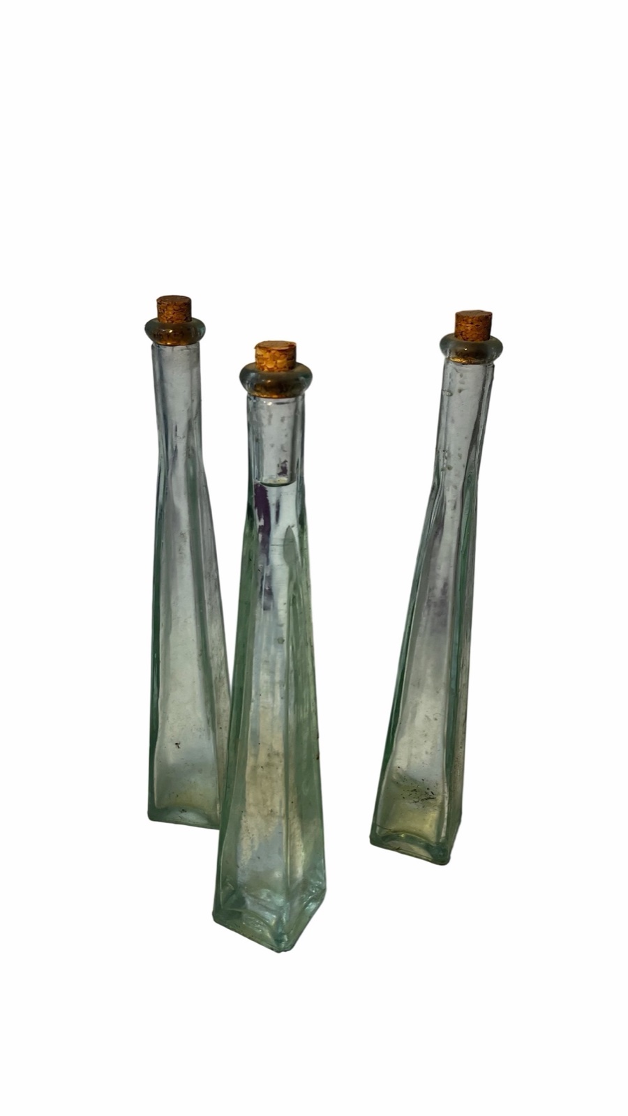 Botellas de vidrio con corcho