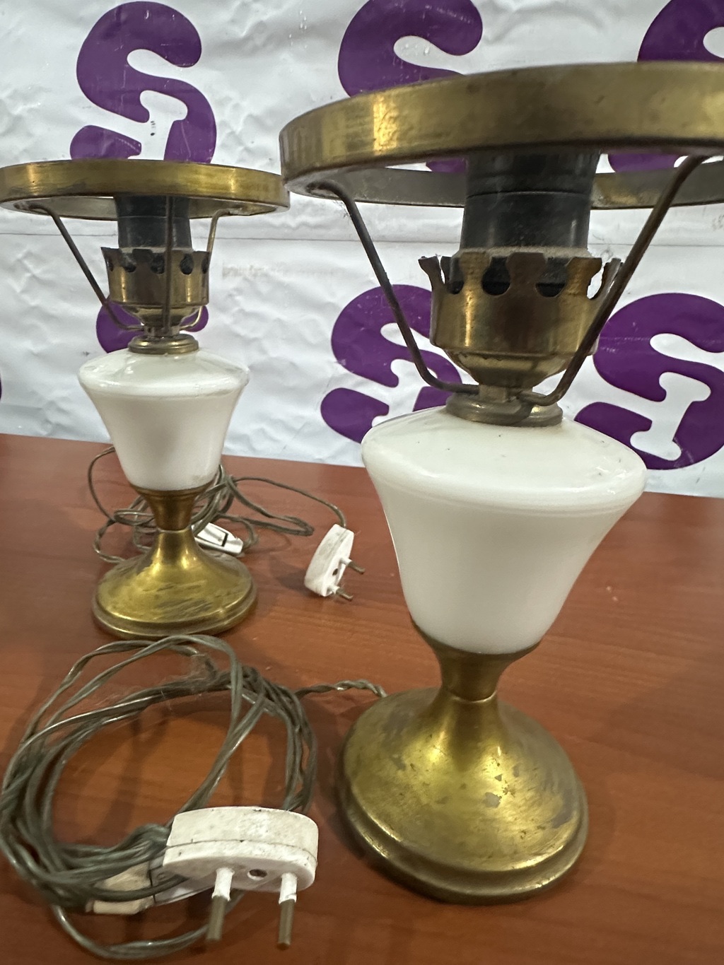 Par de lámparas de mesa vintage