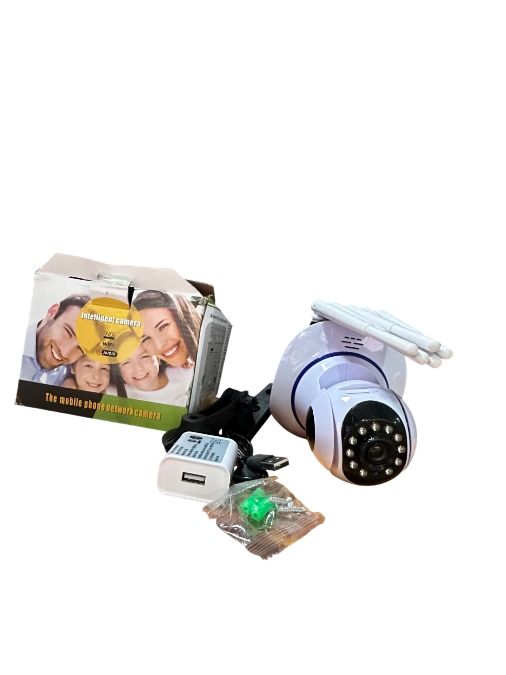 Cámara de seguridad con antenas wifi