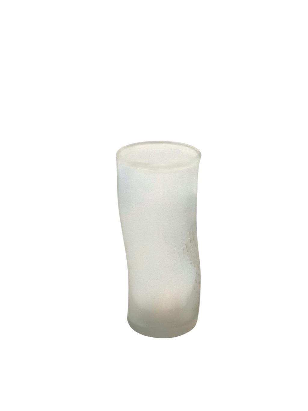 10 Vasos de vidrio esmerilado con diseño curvo