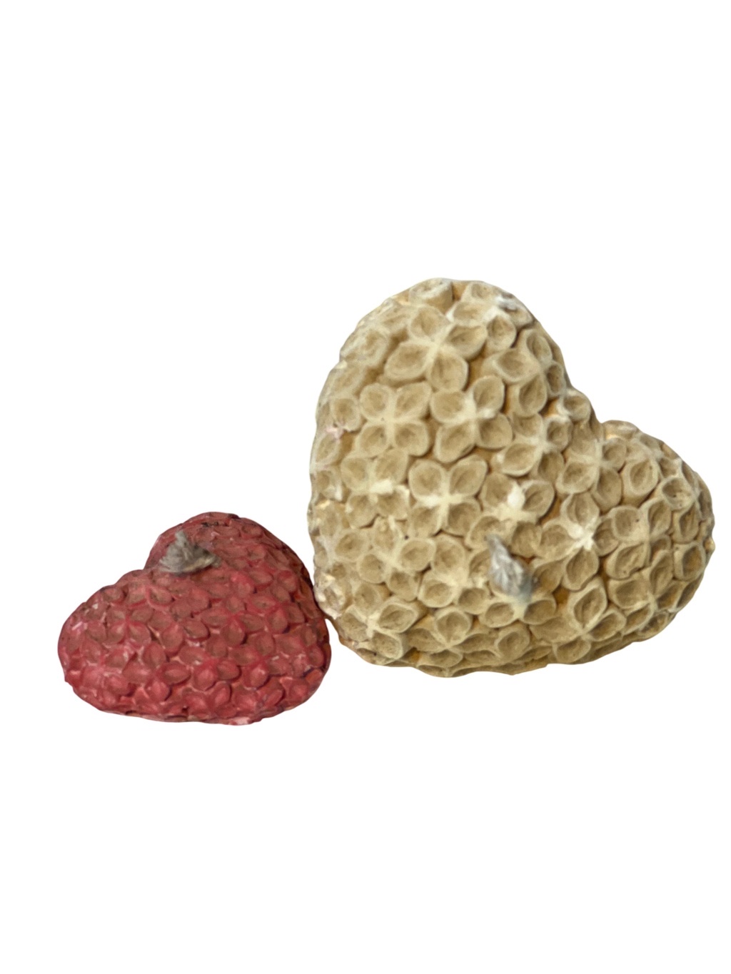 Velas decorativas en forma de corazón