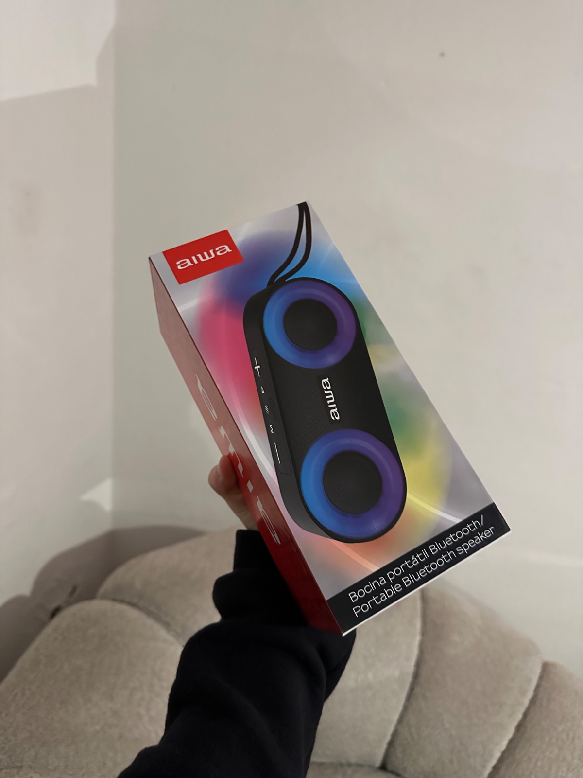 Parlante Bluetooth Aiwa AWSJ215 con Luces LED RGB