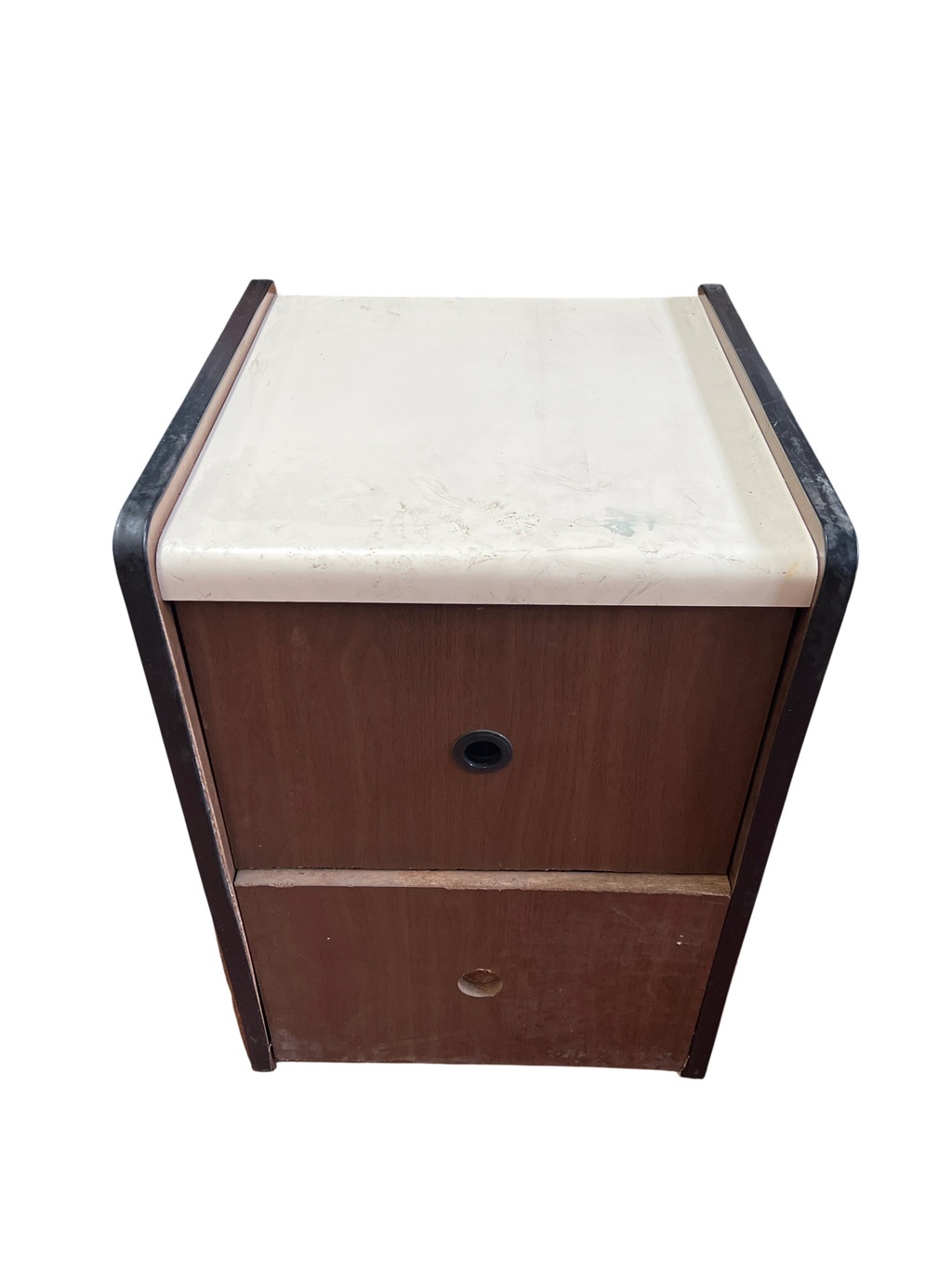 Archivador de madera con dos cajones
