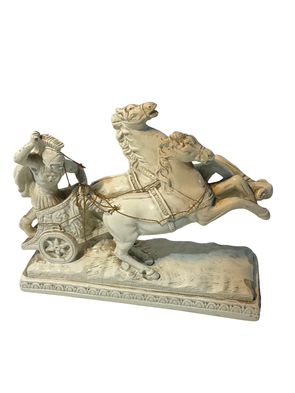 Figura decorativa de carruaje romano