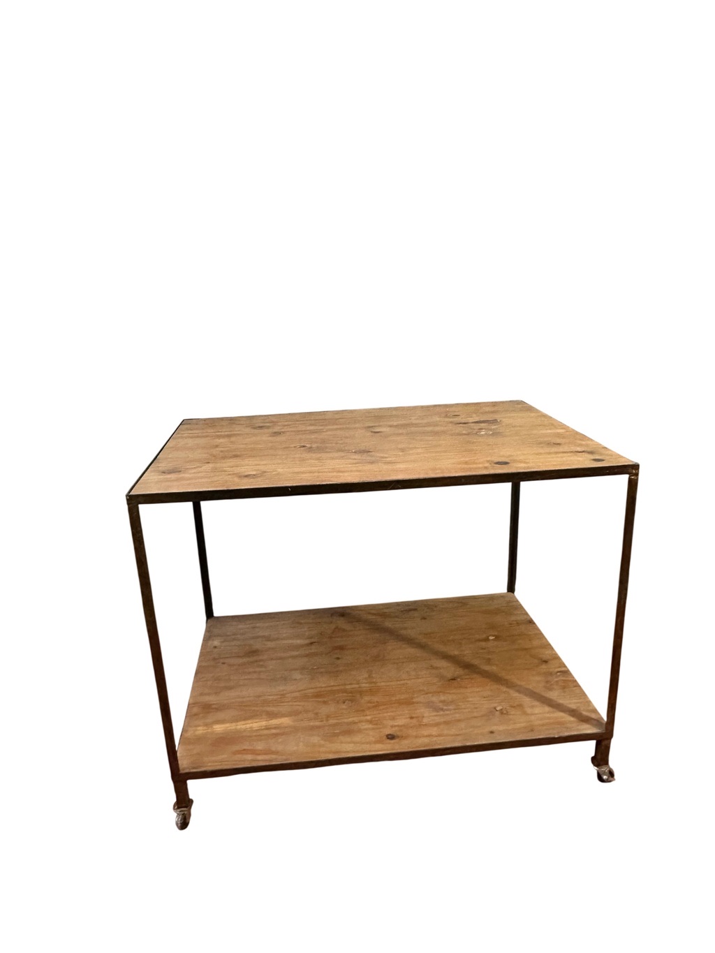 Mesa con estante y ruedas
